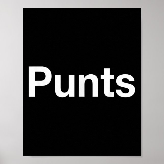 Póster Punts Funny Shirt, Punts Funny Saying Quote Shirt, (Frente)
