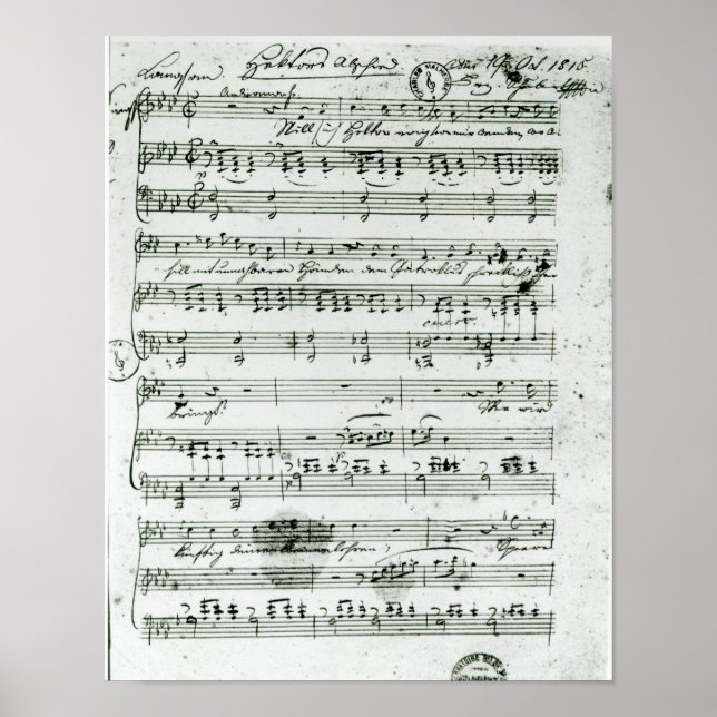 Póster Puntuación del autografo para los 'Hektors Abschie (Frente)