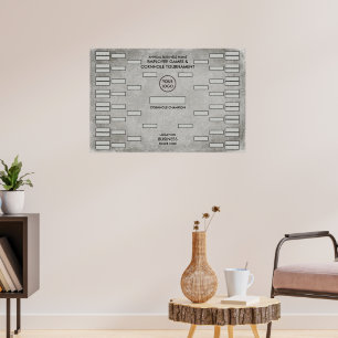 Póster Puntuación del Torneo Gray Grunge Cornhole