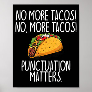 Póster Puntuación divertida sin más tacos gramática