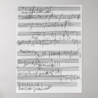 Puntuación musical manuscrita