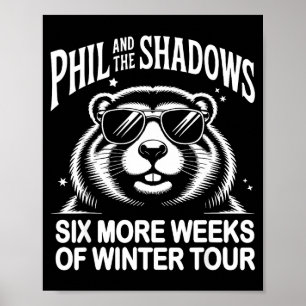Póster Punxy Phil y las sombras Día de la marmota febrero