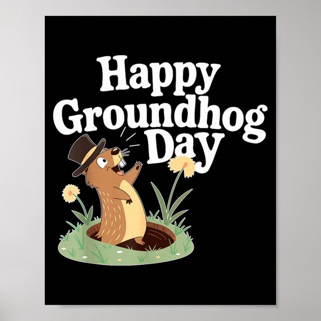 Póster Punxy Phils Cute Groundhog Day Costume February 2n (Frente)