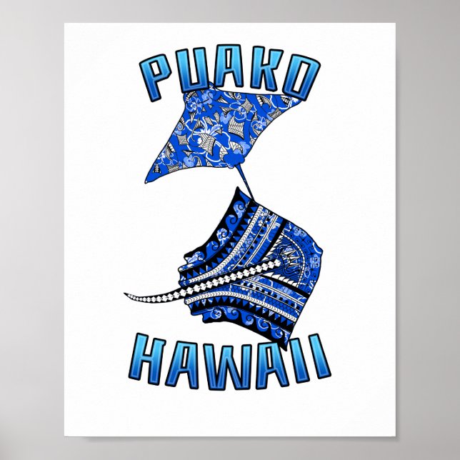 Póster Puoko Hawaii Vacation Tribal Stingray (Frente)