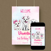 Puppy pawty adorables cachorros blancos rosados ca