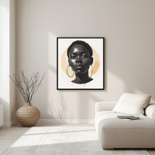 Póster Pura Esencia – Retrato Negro Contemporáneo II