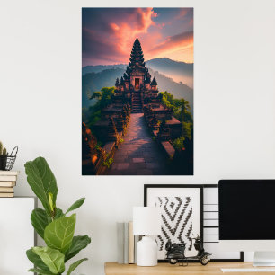 Póster Pura Senja Bali - “Templo de Bali al Atardecer”