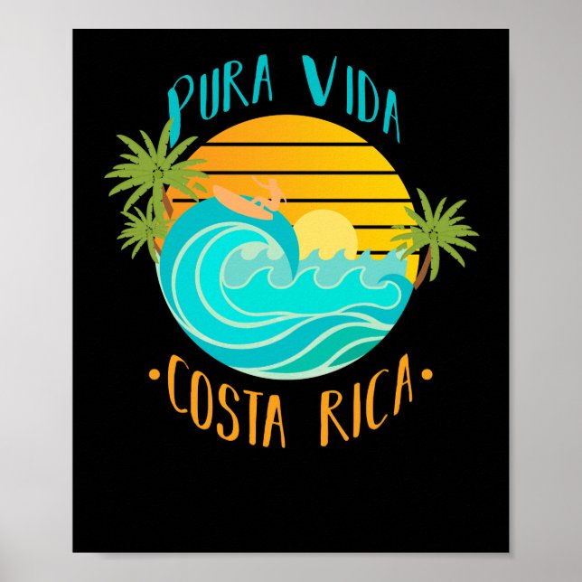 Póster Pura vida Costa Rica (Frente)