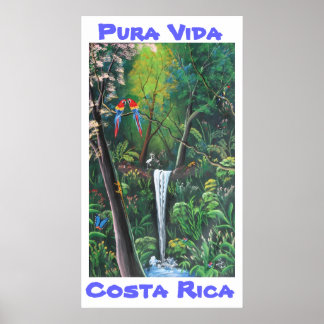 Póster Pura vida Costa Rica