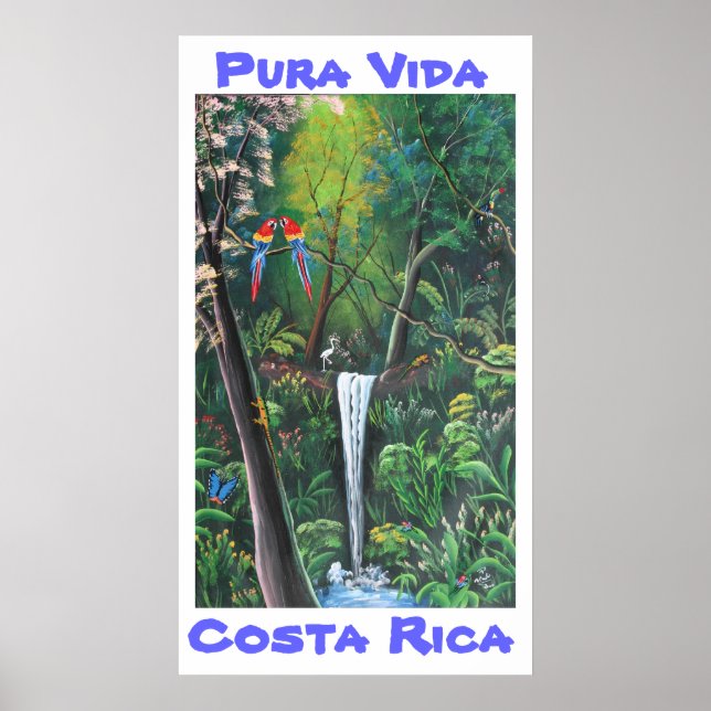 Póster Pura vida Costa Rica (Frente)