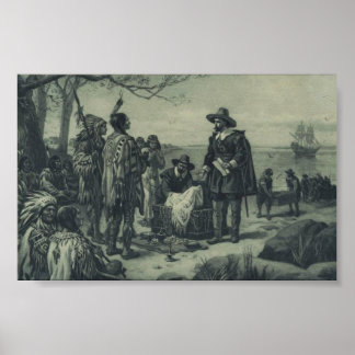 Póster Purchase of Manhattan Island by Peter Minuit, 1626
