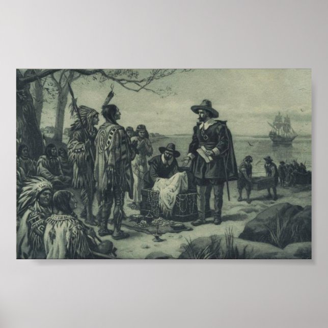 Póster Purchase of Manhattan Island by Peter Minuit, 1626 (Frente)