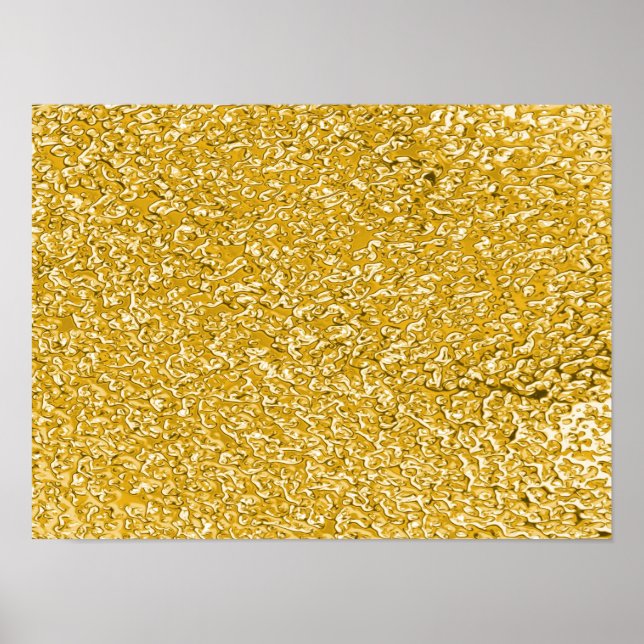 Póster PURE GOLD Splatt Pattern + tu texto / foto (Frente)