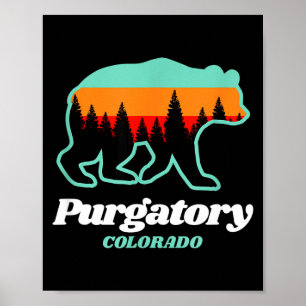 Póster Purgatorio esquí colorado snowboarding oso