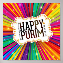 Póster Purim feliz