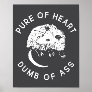 Póster Puro De Corazón Tonto De Frases Divertidas Fantasí
