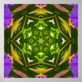 PÓSTER PURPLE AND GREEN ABSTRACT DRAWING. SAMER BRASIL. 4