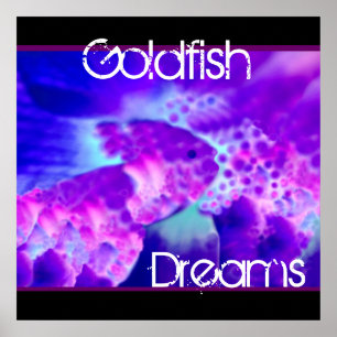 Póster Purple & Blue Goldfish Dreams Wall Decor