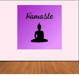 Póster Purple Buddha Namaste