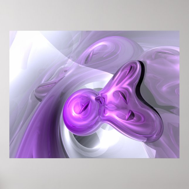 Póster Purple Bunny Abstract Poster (Frente)