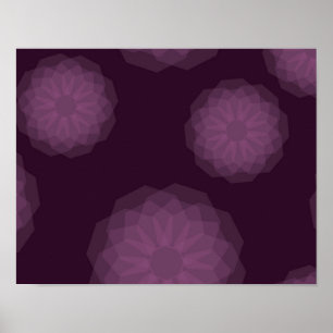 Póster Purple, cool, trendy modern simple floral abstract