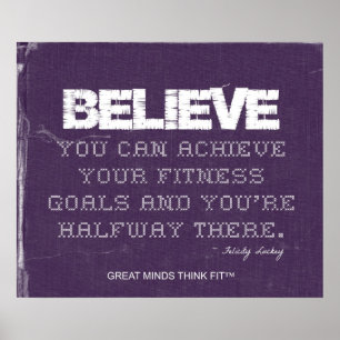 Póster Purple Denim Cree Que Fitness Poster