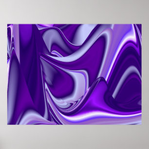 Póster Purple Dreams, Abstract Fantasy Rainbow Art