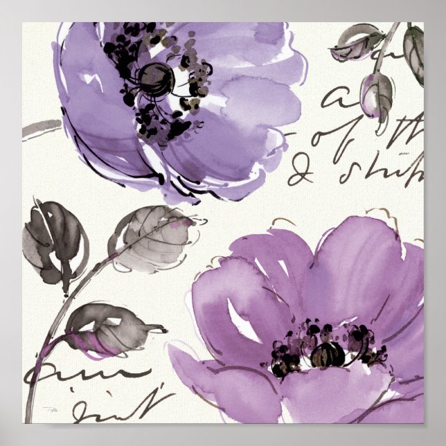 Póster Purple Flowers (Frente)