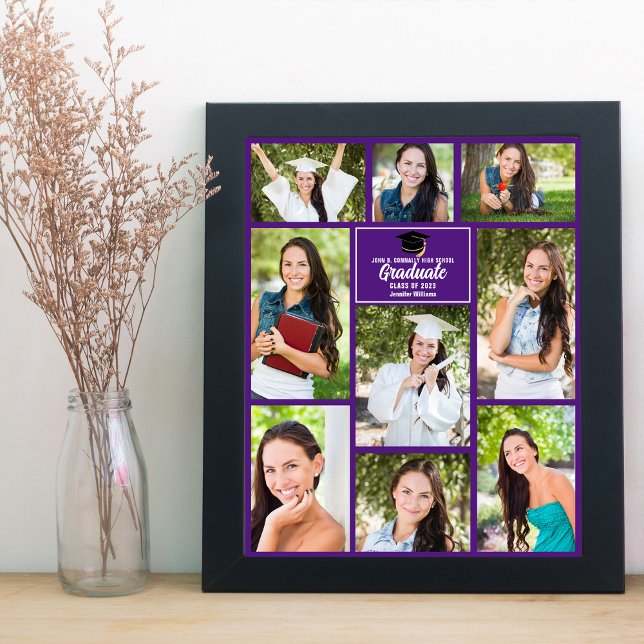 Póster Purple Graduate Photo Collage 2023 Graduation (Subido por el creador)