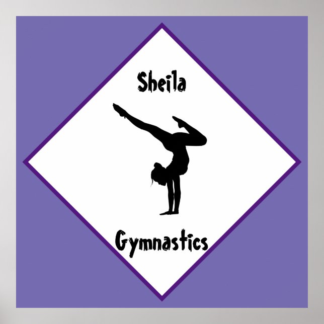 Póster Purple Gymnastics Personalized      (Frente)