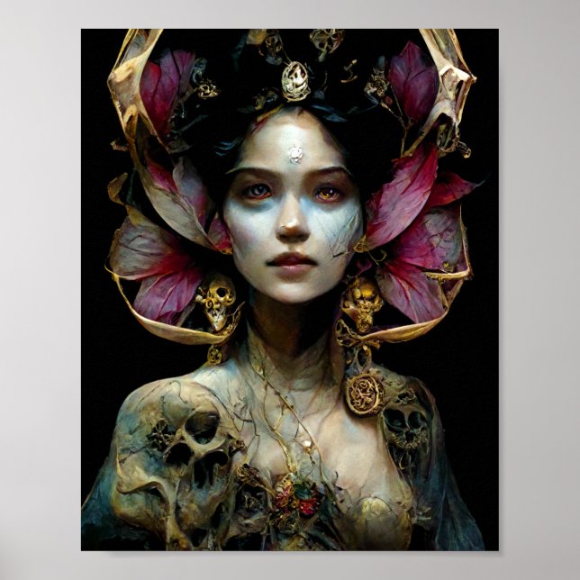 Póster Purple Headdress Fantasy Art Poster (Frente)