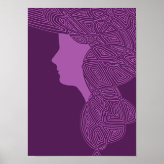 Póster Purple Lady