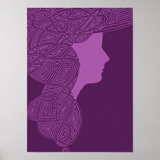 Póster Purple Lady
