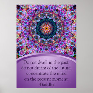 Póster Purple Lotus Mandala