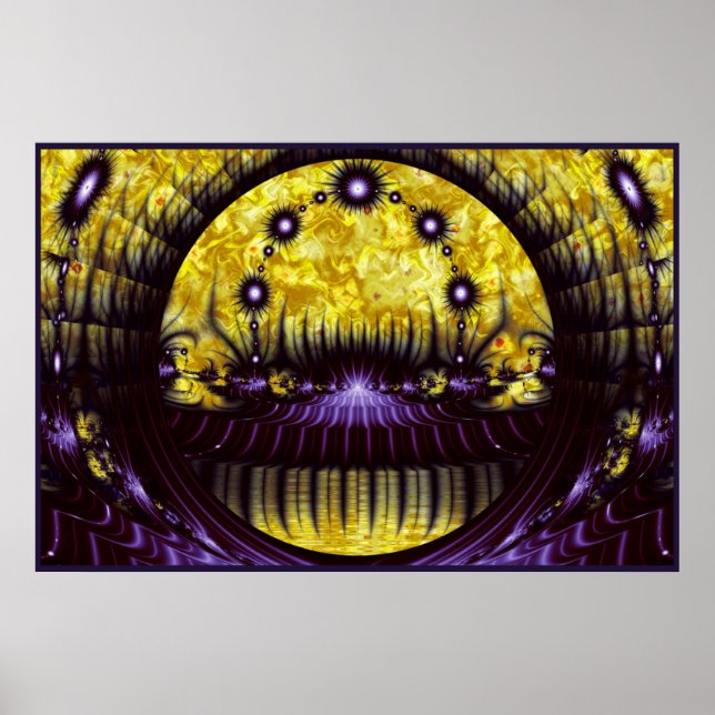 Póster Purple Magic Kaleidoscope (Frente)