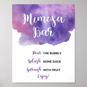 Póster Purple Mimosa Bar Sign