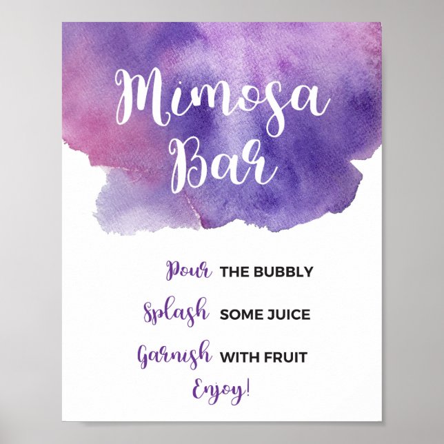Póster Purple Mimosa Bar Sign (Frente)
