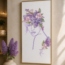 Purple Muse - Una dama con lilas y orquídeas