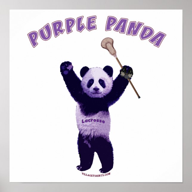 Póster Purple Panda Lacrosse (Frente)