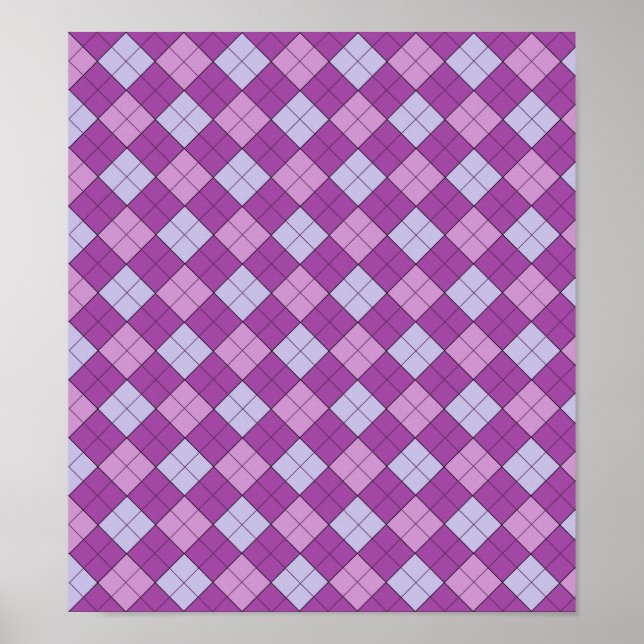Póster Purple Plaid (Frente)