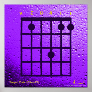 Póster Purple Rain (Bb add9)
