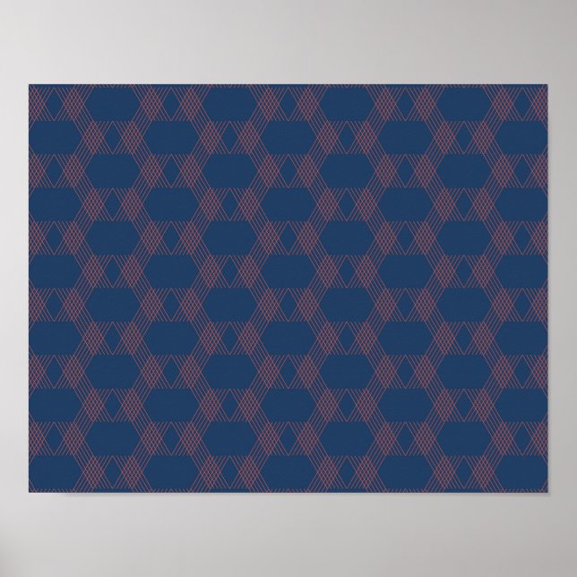 Póster Purple, red, trendy, cool modern decorative art (Frente)