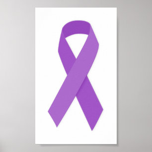 Póster PURPLE RIBBON CAUSA apoyo a la disea del Alzheimer