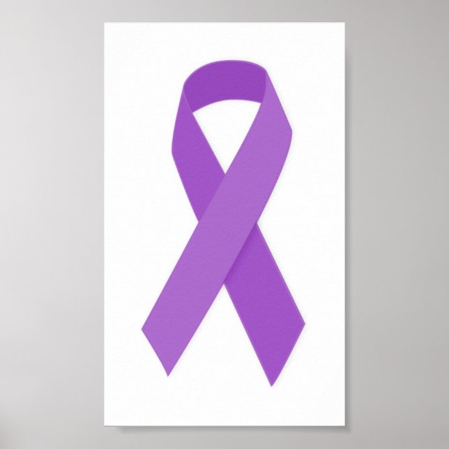 Póster PURPLE RIBBON CAUSA apoyo a la disea del Alzheimer (Frente)