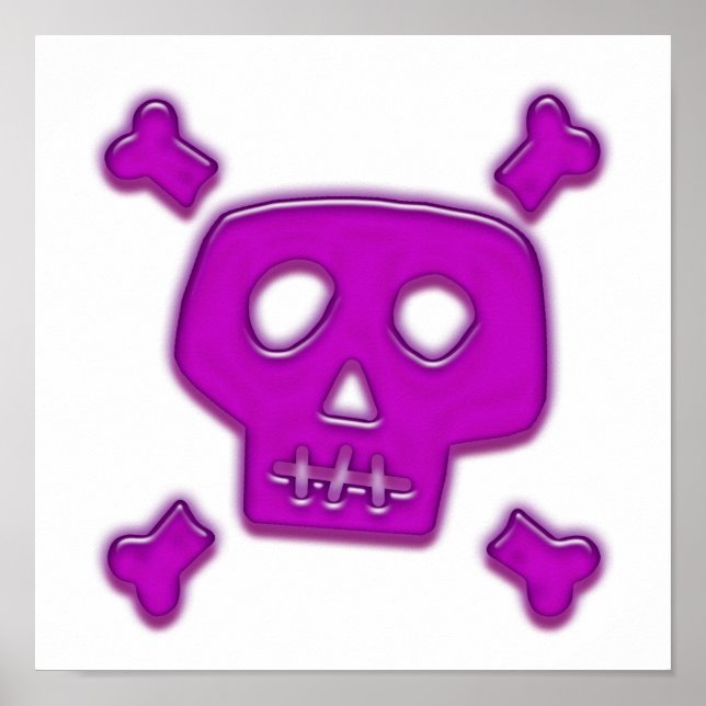 Póster Purple Skull (Frente)