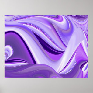 Póster Purple Snow Dreams, Abstract Fantasy Rainbow Art