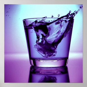 Póster Purple splash