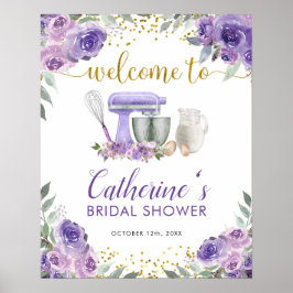 Póster Purple Stock el signo de bienvenida de la cocina