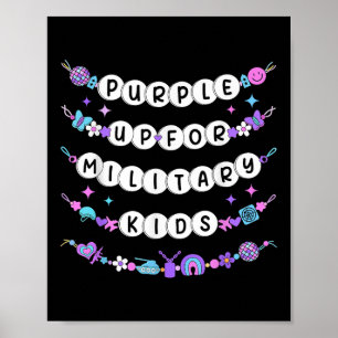 Póster Purple Up For Military Kids Friendets K
