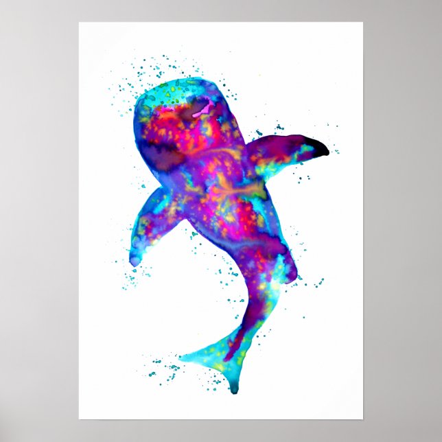 Póster Purple Whale Shark (Frente)